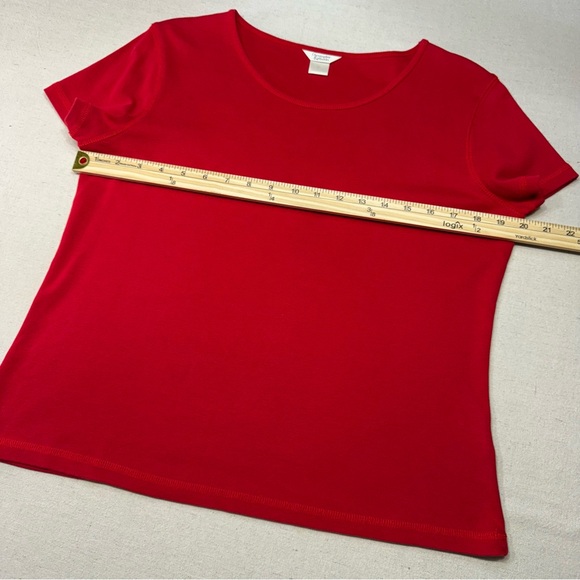 Christopher & Banks - Bold Red Short Sleeve Top - Size XL - Picture 9 of 11